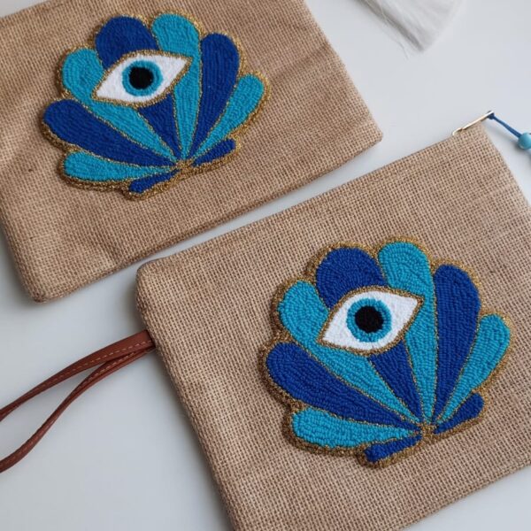 Shell Evil Eye Clutch