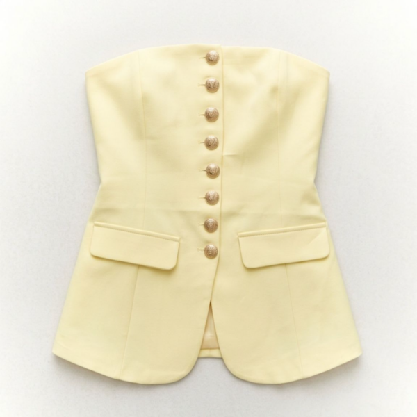 Golden Button Top