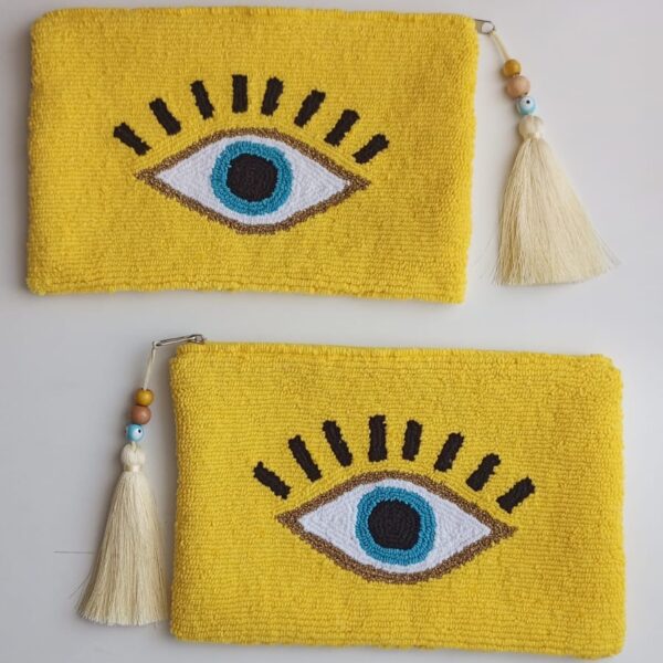 Evil Eye Clutch Tasche Gelb