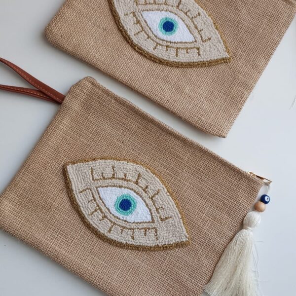 Natural Evil Eye Clutch