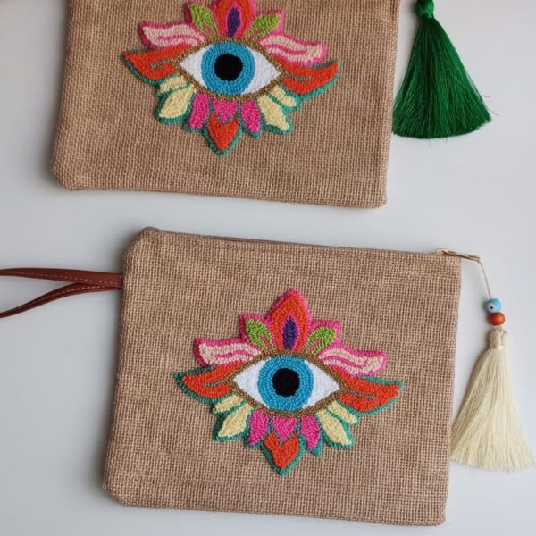 Floral Evil Eye Clutch