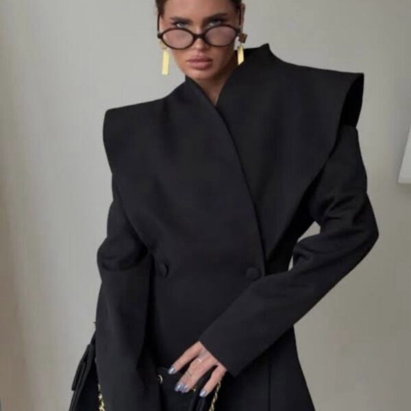 Black Structured Power Blazer