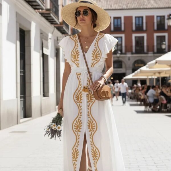 Boho-Maxikleid – Mediterrane Eleganz