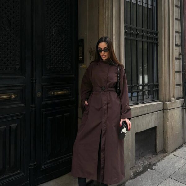 Luna Trenchcoat – Schokobraun