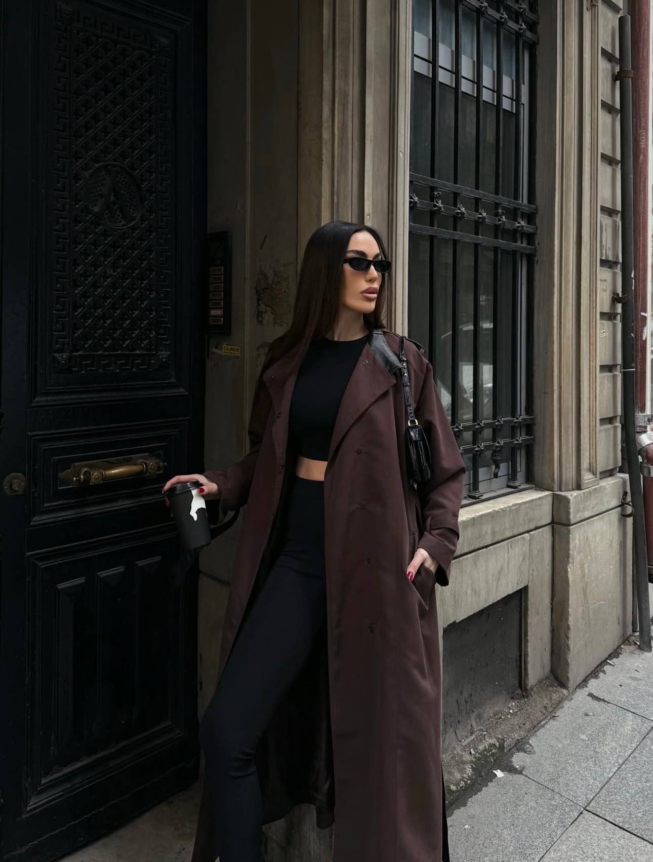 Luna Trenchcoat – Schokobraun – Bild 6