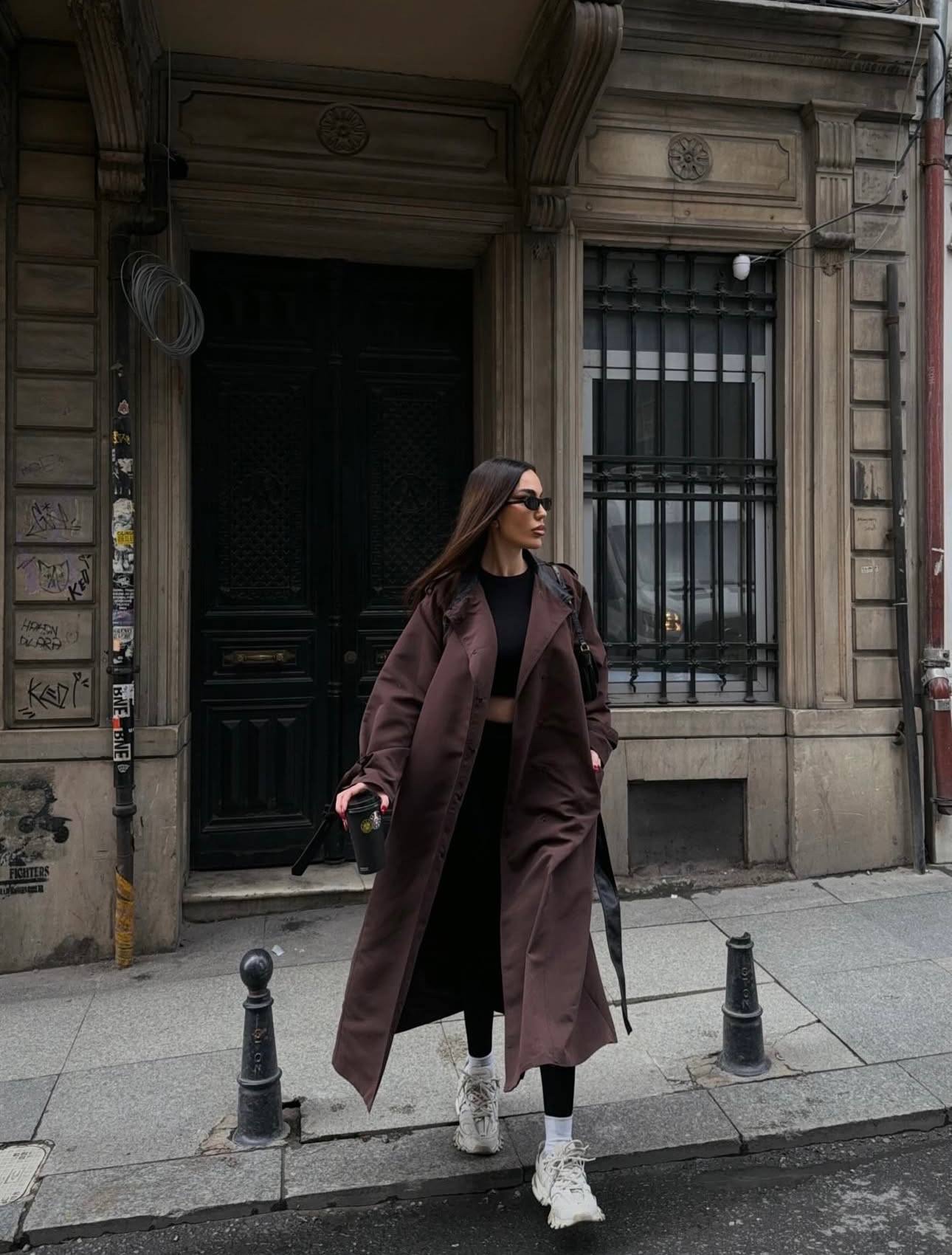 Luna Trenchcoat – Schokobraun – Bild 5