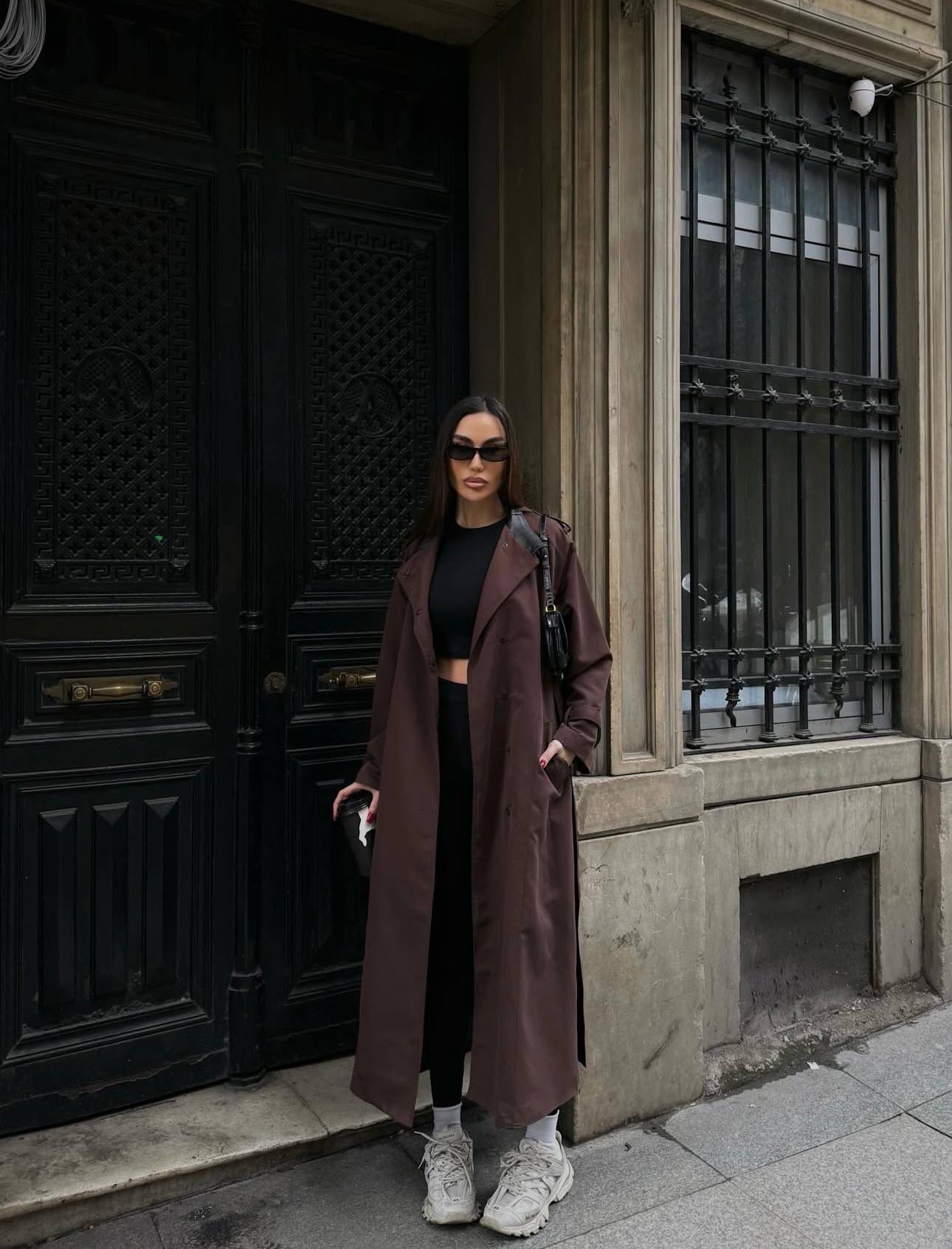 Luna Trenchcoat – Schokobraun – Bild 2