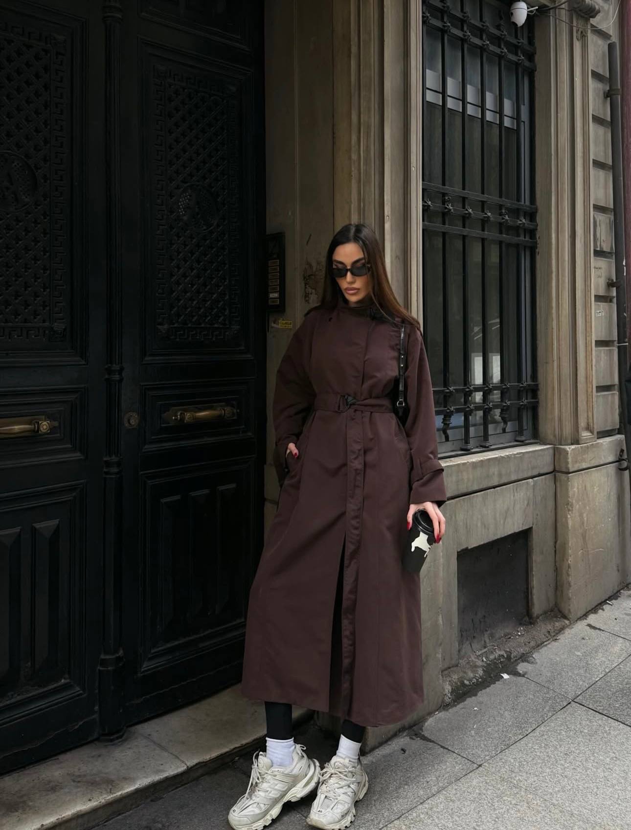 Luna Trenchcoat – Schokobraun – Bild 3
