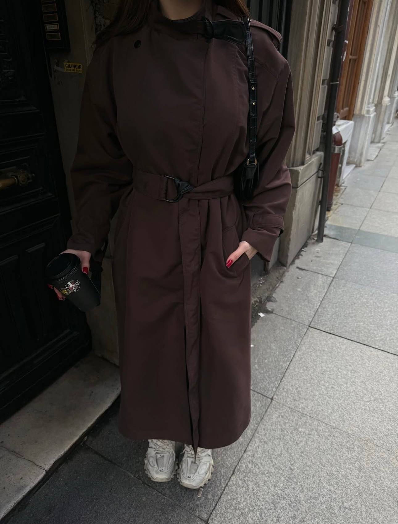 Luna Trenchcoat – Schokobraun – Bild 7